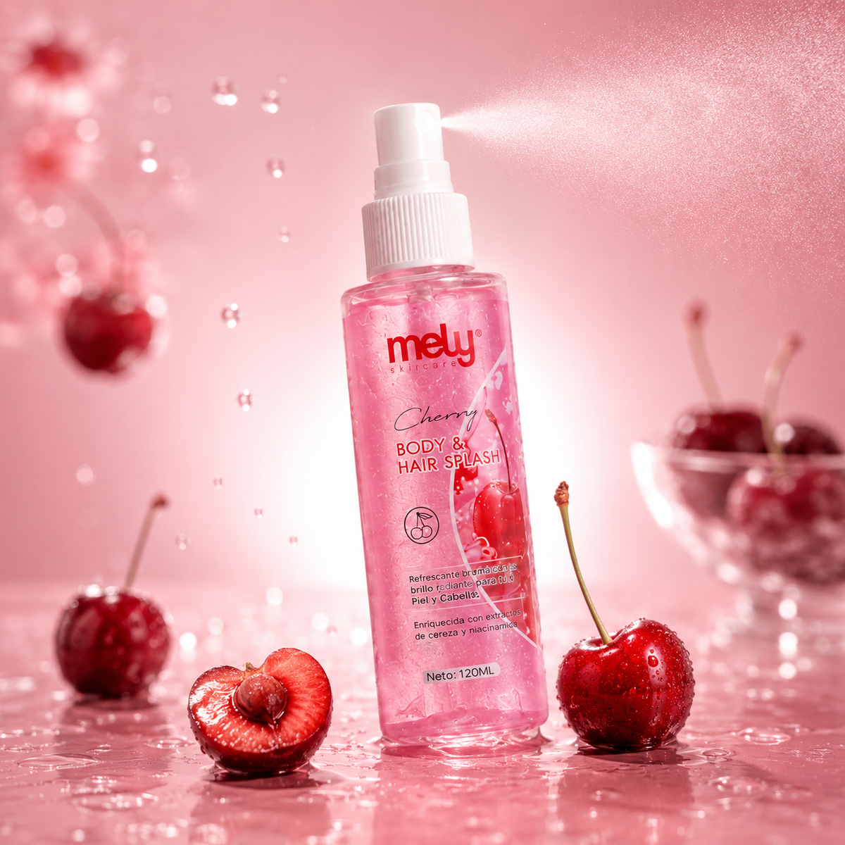Splash Corporal y Para Cabello Línea Cherry 120ML - Mely