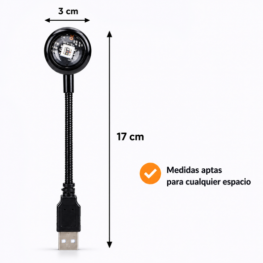 Pack X2 Lámpara Sunset Proyector Atardecer Led Velador Luz Solar Negro