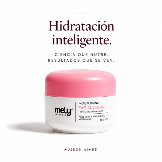 Crema Facial Humectante Vitamina C y Aloe Vera - Mely 50G