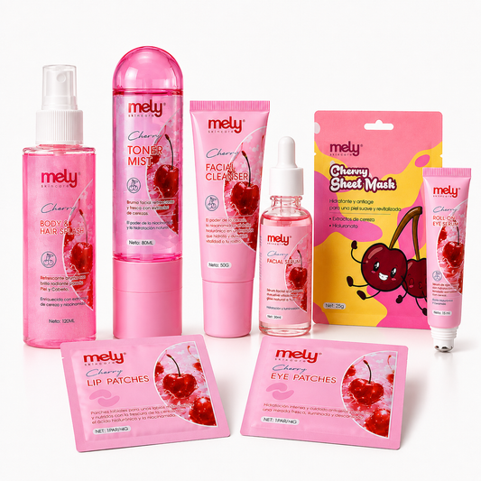 Combo Skincare Mely Línea Cherry + 3 (tres) Mascarillas de regalo!